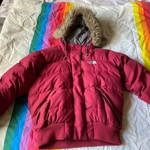The North Face Red Puffy Coat